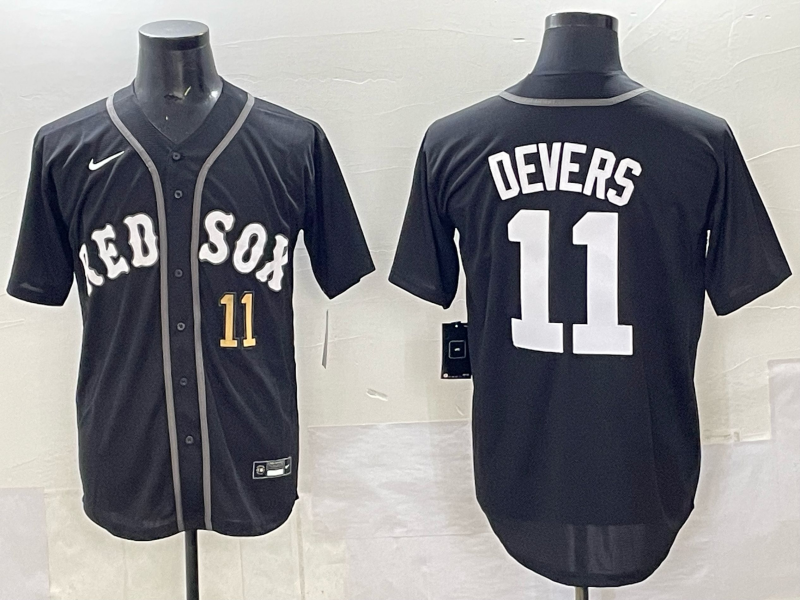 Men Boston Red Sox #11 Devers black 2025 Nike MLB Jersey 004